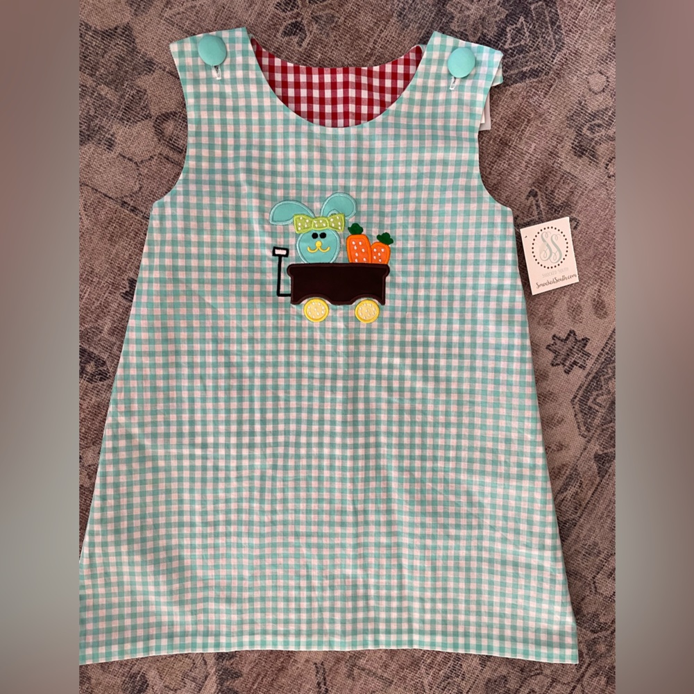 Reversible gingham dress.